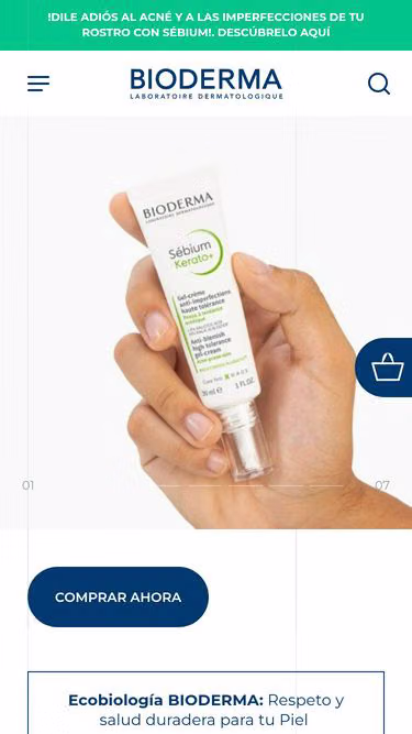 Screenshot of bioderma.com.gt