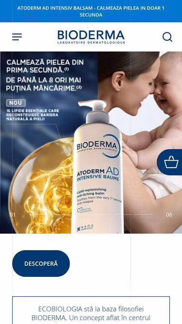 Screenshot of bioderma.com.ro