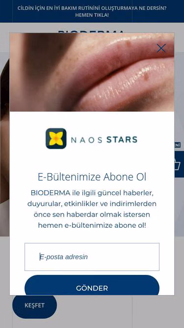 Screenshot of bioderma.com.tr