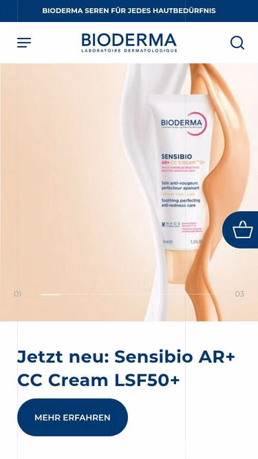 Screenshot of bioderma.de