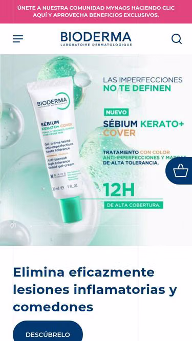 Screenshot of bioderma.ec