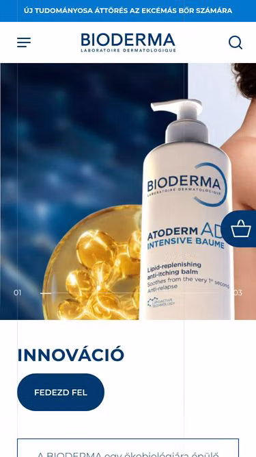 Screenshot of bioderma.hu