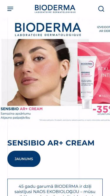 Screenshot of bioderma.lv