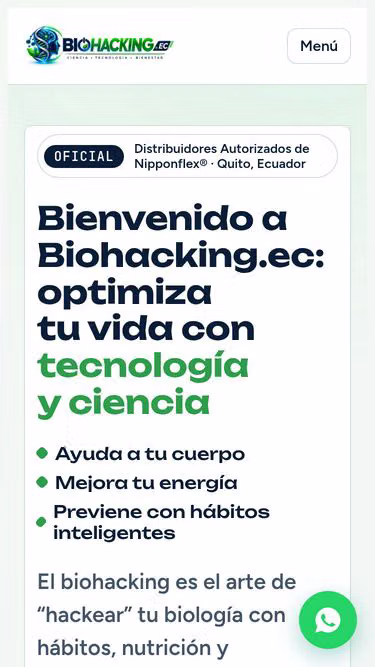 Screenshot of biohacking.ec