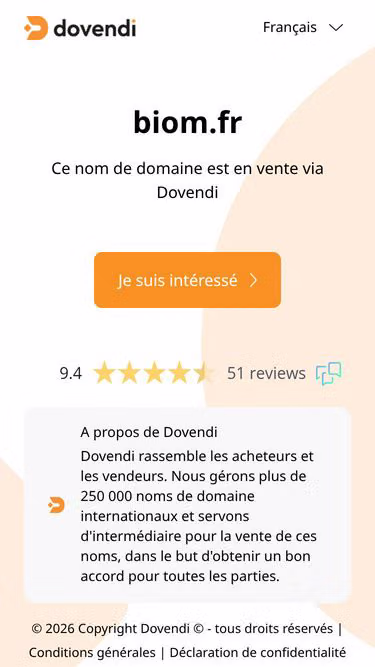 Screenshot of biom.fr