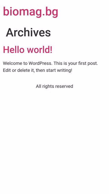 Screenshot of biomag.bg