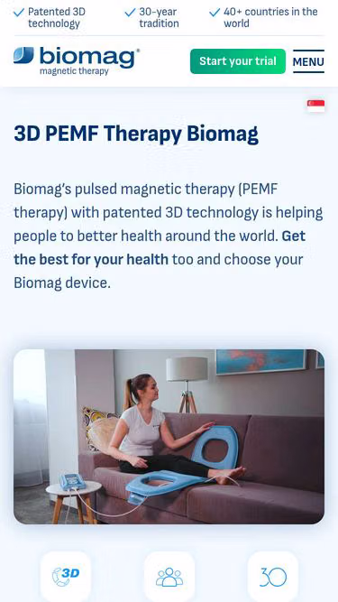 Screenshot of biomag.sg