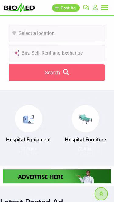 Screenshot of biomed.co.tz