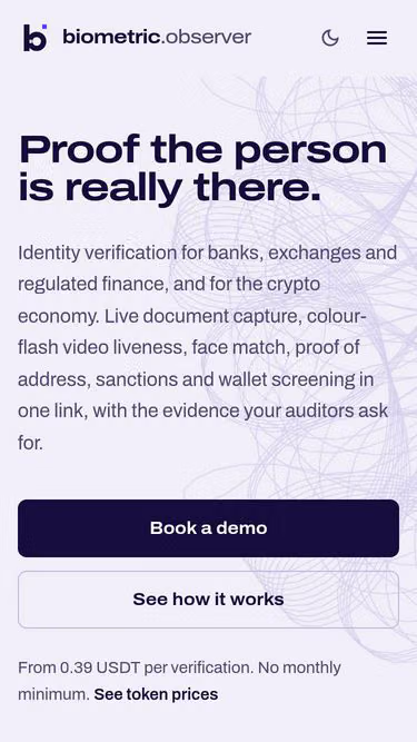 Screenshot of biometric.observer