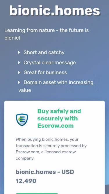 Screenshot of bionic.homes