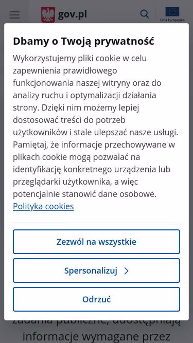 Screenshot of bip.gov.pl