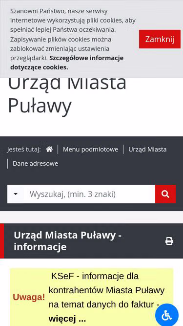 Screenshot of bip.pulawy.pl