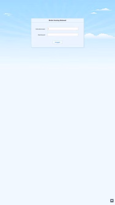 Screenshot of birdie.email