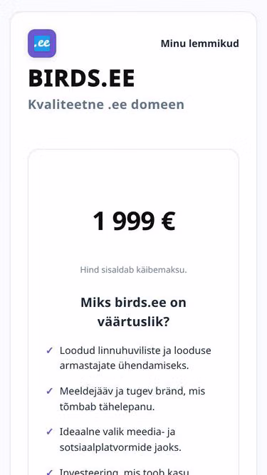 Screenshot of birds.ee