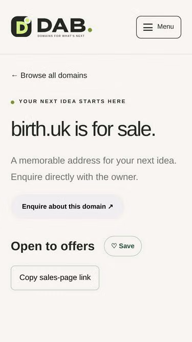 Screenshot of birth.uk
