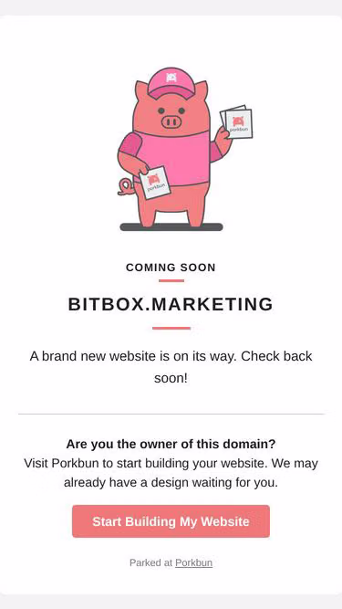 Screenshot of bitbox.marketing