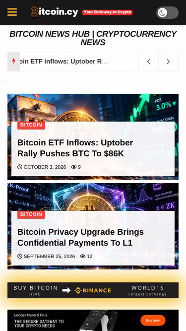 Screenshot of bitcoin.cy