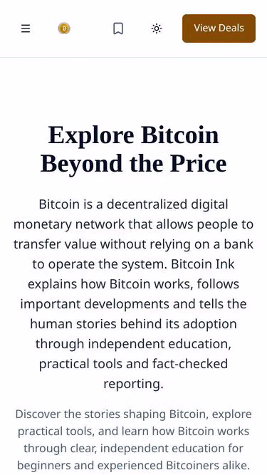 Screenshot of bitcoin.ink