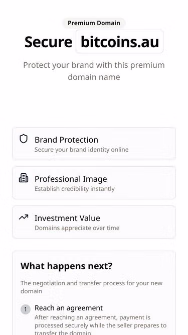 Screenshot of bitcoins.au