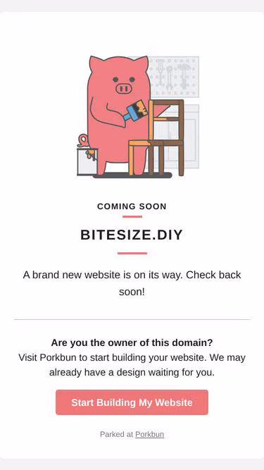 Screenshot of bitesize.diy