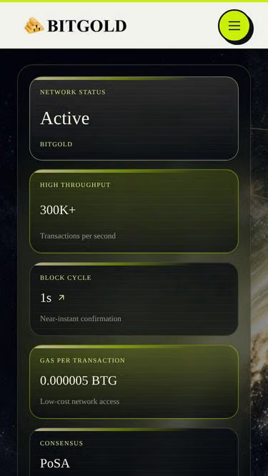 Screenshot of bitgold.network