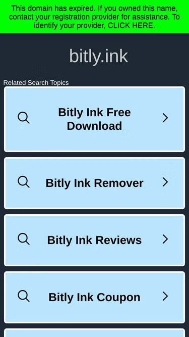 Screenshot of bitly.ink