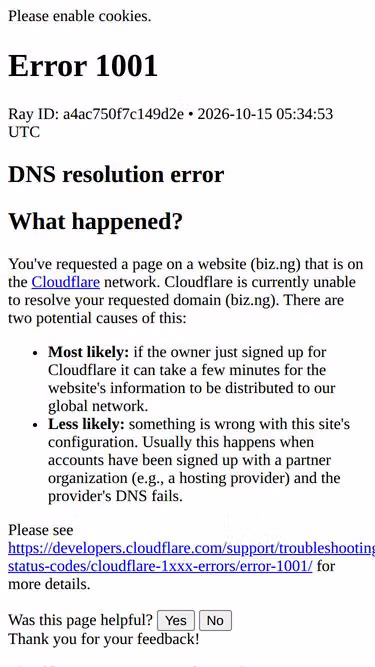 Screenshot of biz.ng