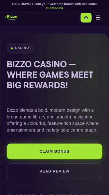 Screenshot of bizzo.world