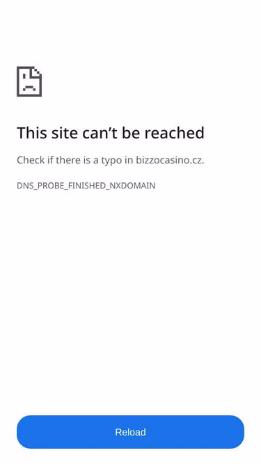 Screenshot of bizzocasino.cz