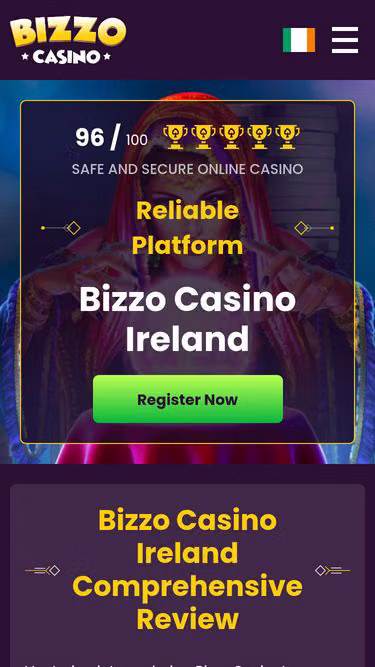 Screenshot of bizzocasino.ie