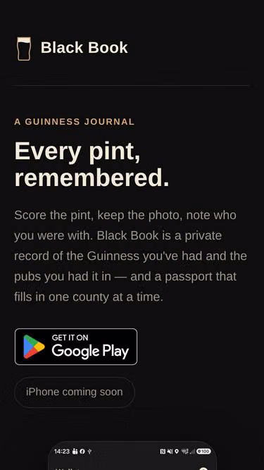 Screenshot of blackbook.pub