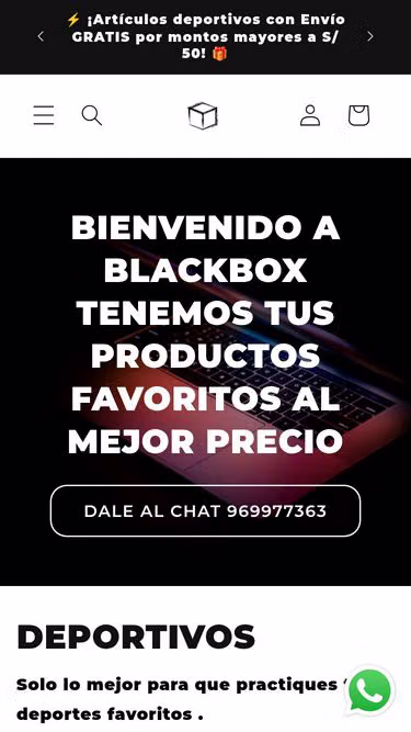 Screenshot of blackbox.com.pe