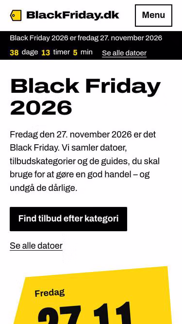 Screenshot of blackfriday.dk