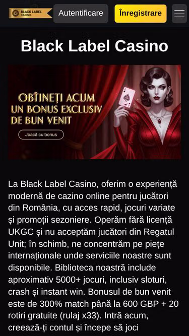 Screenshot of blacklabel.ro