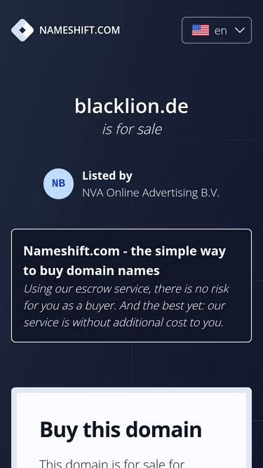 Screenshot of blacklion.de