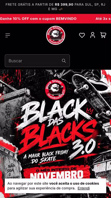 Screenshot of blacksheep.com.br