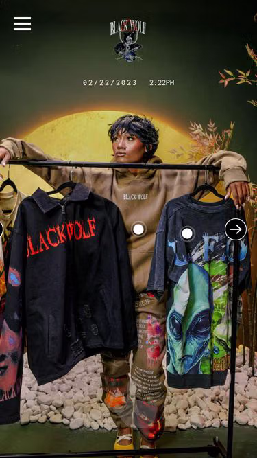 Screenshot of blackwolf.clothing