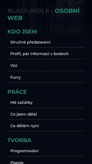 Screenshot of blackwolf.cz