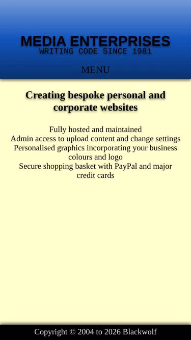 Screenshot of blackwolf.me.uk