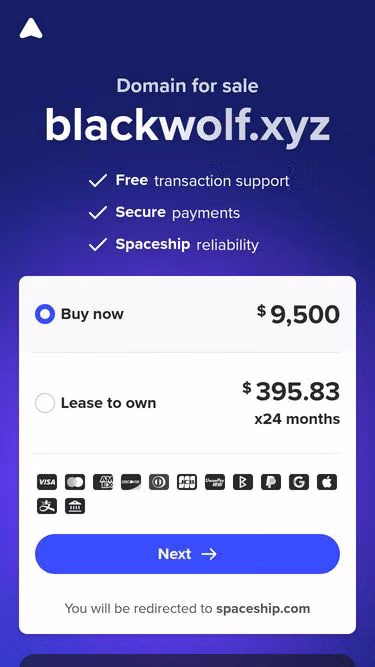 Screenshot of blackwolf.xyz