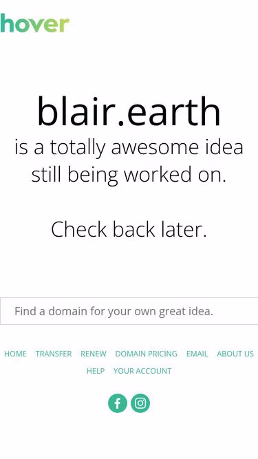 Screenshot of blair.earth
