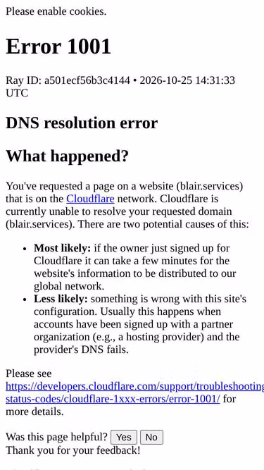 Screenshot of blair.services