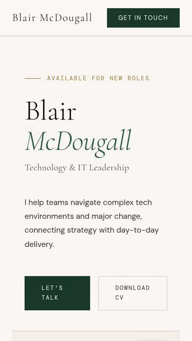 Screenshot of blair.solutions