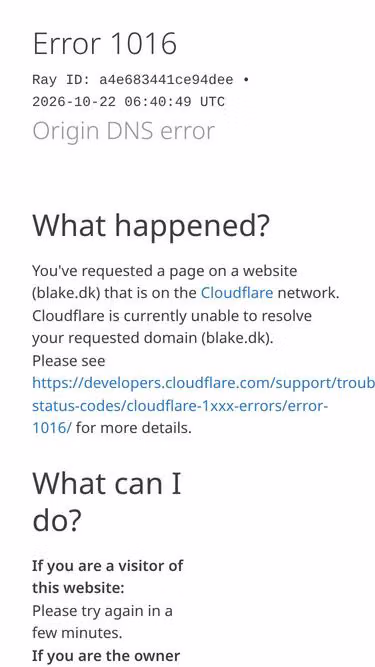 Screenshot of blake.dk