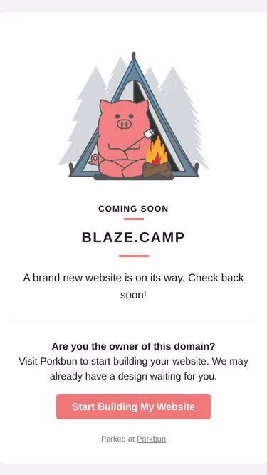 Screenshot of blaze.camp