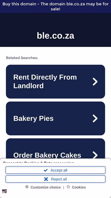 Screenshot of ble.co.za