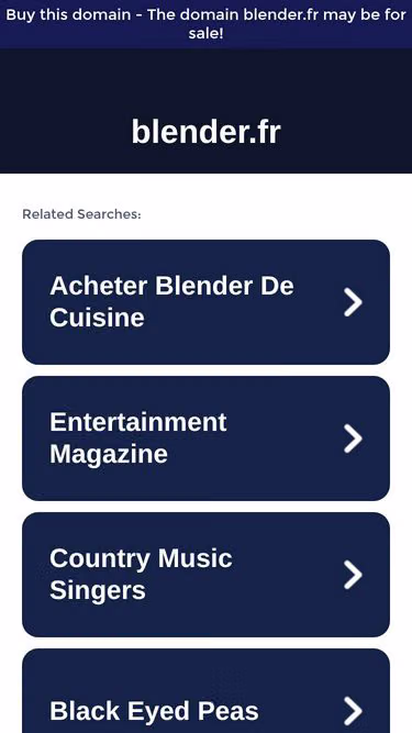 Screenshot of blender.fr