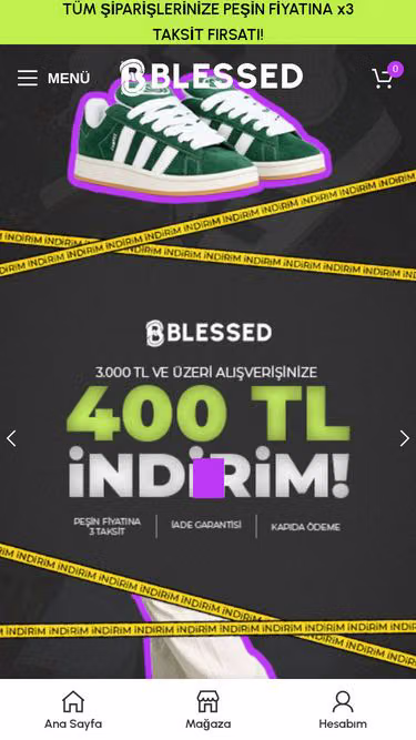 Screenshot of blessed.com.tr