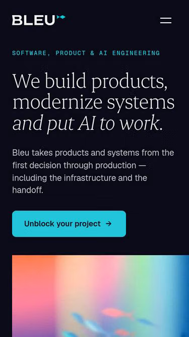 Screenshot of bleu.studio