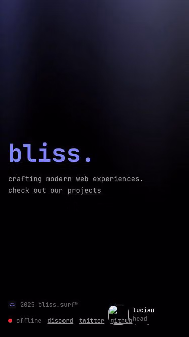 Screenshot of bliss.surf